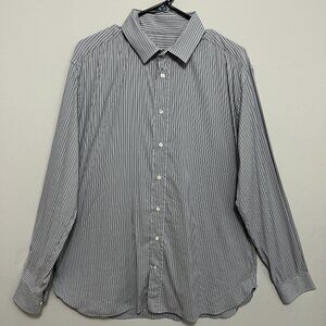 Armani Collezioni Stripped Button Shirt  Men's Size 43 17 Large Made In Italy